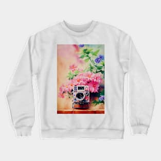 Watercolor vintage camera Crewneck Sweatshirt